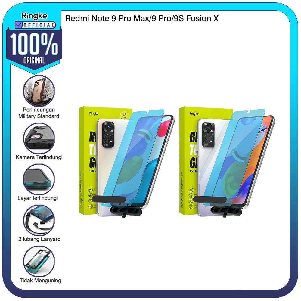 Ringke Redmi Note 11 Pro / 11 Tempered Glass + Install Kit Anti Gores