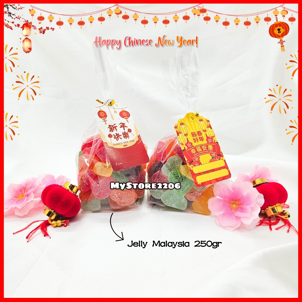

Bingkisan Imlek Jelly Buah Malaysia 250gr HALAL Tahun Baru Imlek 2024 - 250 gram
