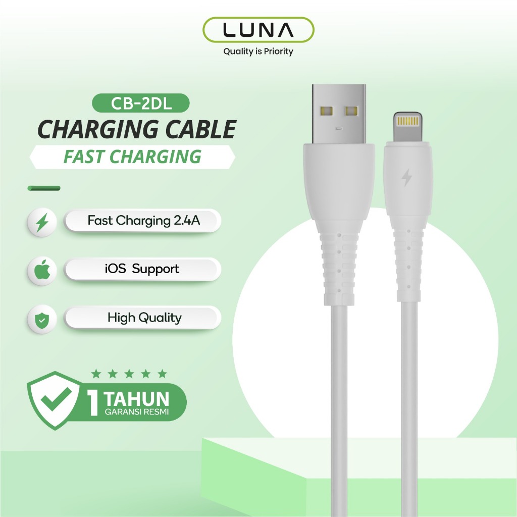 Luna Kabel USB Type C Lightning Micro Fast Charging 2.4A Data Cable Original