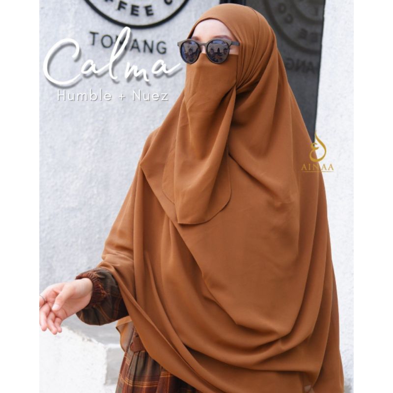 Pashmina Instan Syar'i Jumbo Calma Bahan Chiffona By Ainaa Syar'i | Gerai Habani