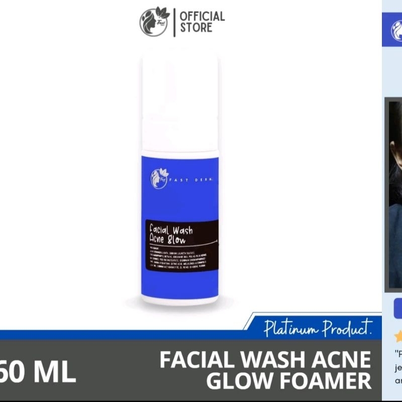[BPOM] FAST DERM FACIAL WASH GLOW / DARK SPOT / ACNE PLATINUM