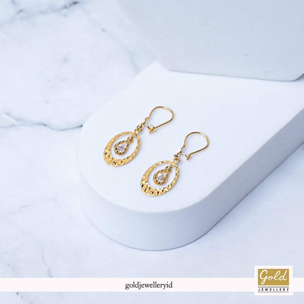 Anting emas kuning kadar 700 16k - X723012400