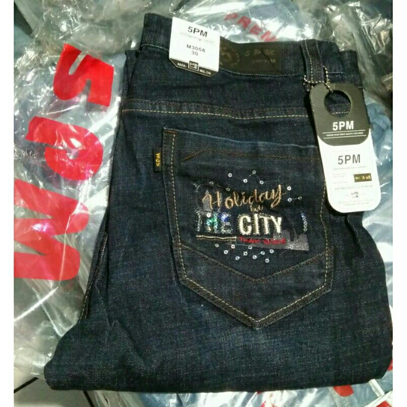 JEANS ORIGINAL 5PM PREMIUM WANITA SZ 26 - 29 JUMBO 30 - 36 ,  STOCK READY LAGI....