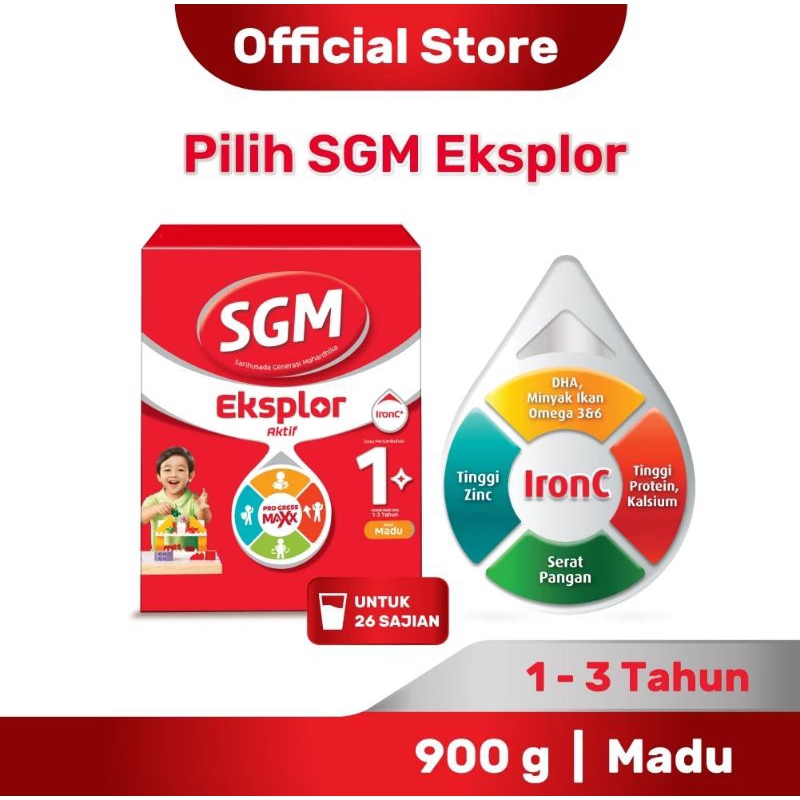 

SGM Eksplore 1+ Vanilla-Madu 900 gr & 400gr