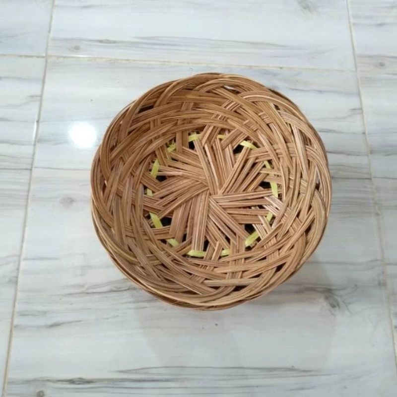 Piring Lidi mini Anyaman 18 cm Piring Anyaman Lidi Kelapa Piring makan piring Saji Piring Lidi Rotan