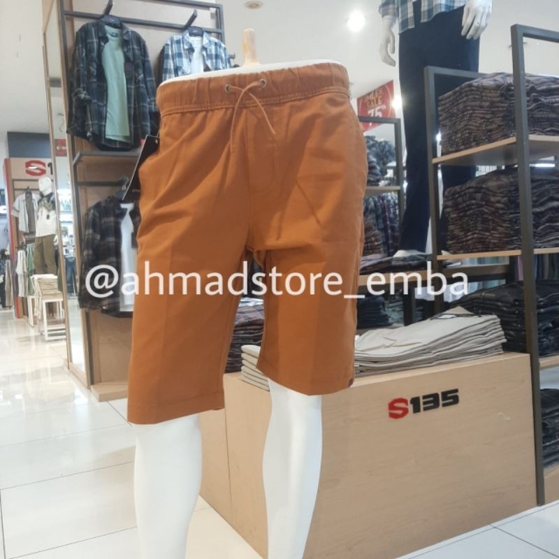 Celana pendek S135 celana pendek chinos celana pendek pinggang karet celana pendek polos shoppe mall