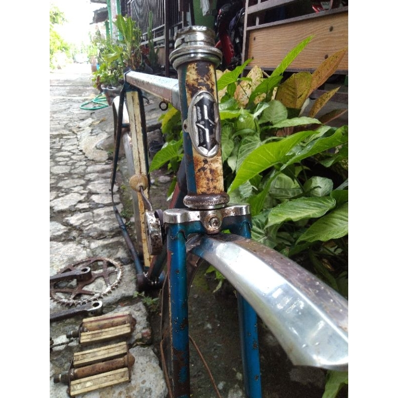 Frame sepeda balap jadul sanki beat pipa hexagonal 26 balap jepang