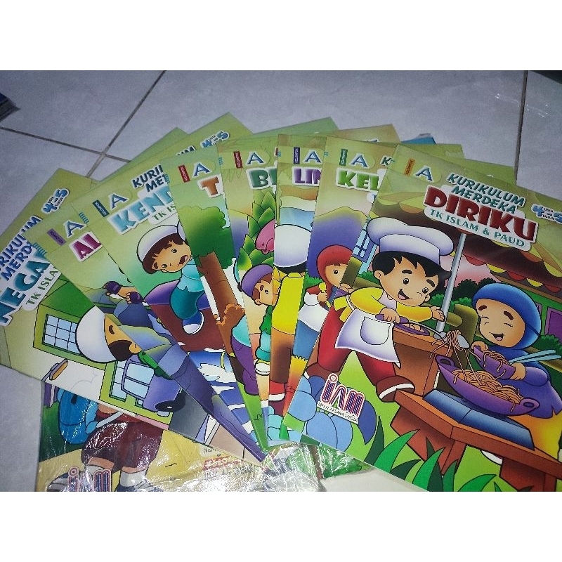 Buku paket MERDEKA isi 8 buku kelompok A untuk TK/PAUD