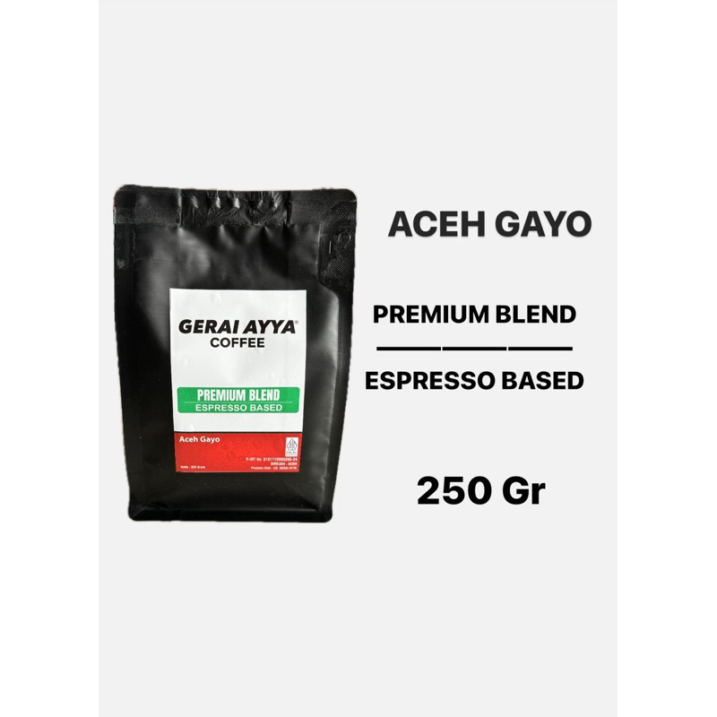 

KOPI PREMIUM BLEND 250 gr ACEH GAYO ( ESPRESSO BASED )