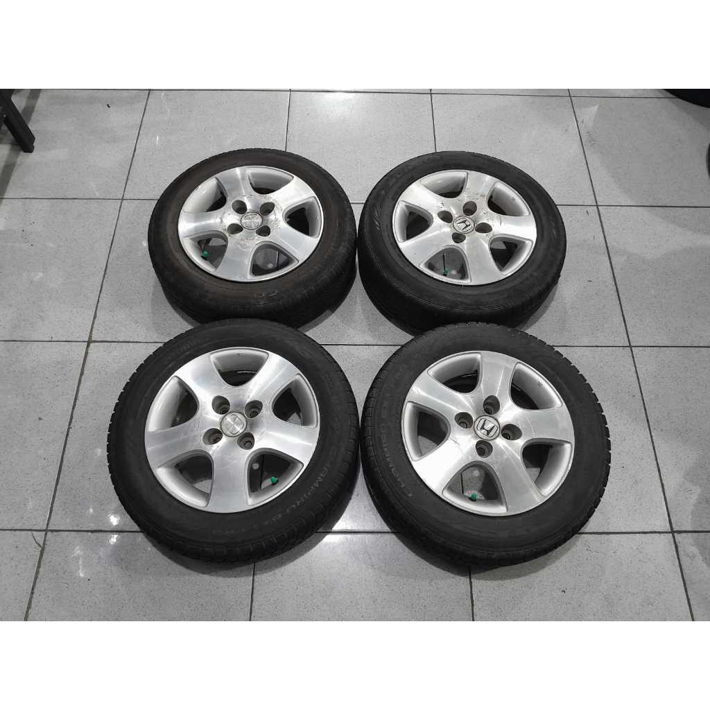 VELG MOBIL BEKAS ORI R14 HONDA CITY RING 14X5,5 ET45 PCD 4X100 BAN BONUS
