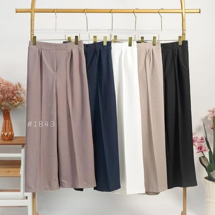 Kulot Panjang Cellia 1843 / Kulot Model Tanpa Tali / Kulot Cellia Panjang Highwaist Bagian Depan Cel