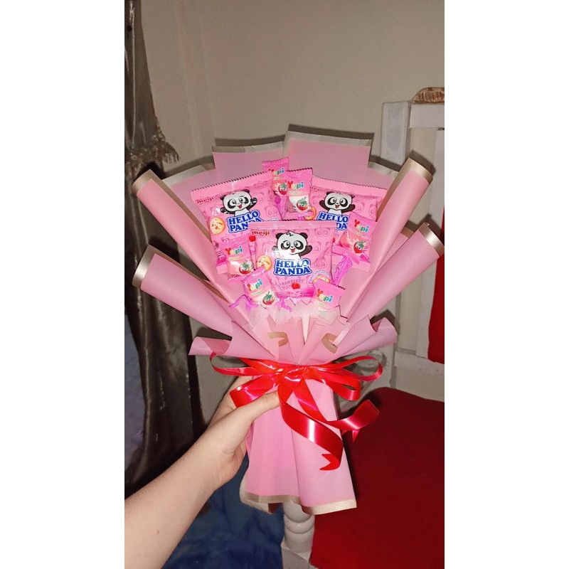 

Buket Snack Random Tema Pink/Buket Murah