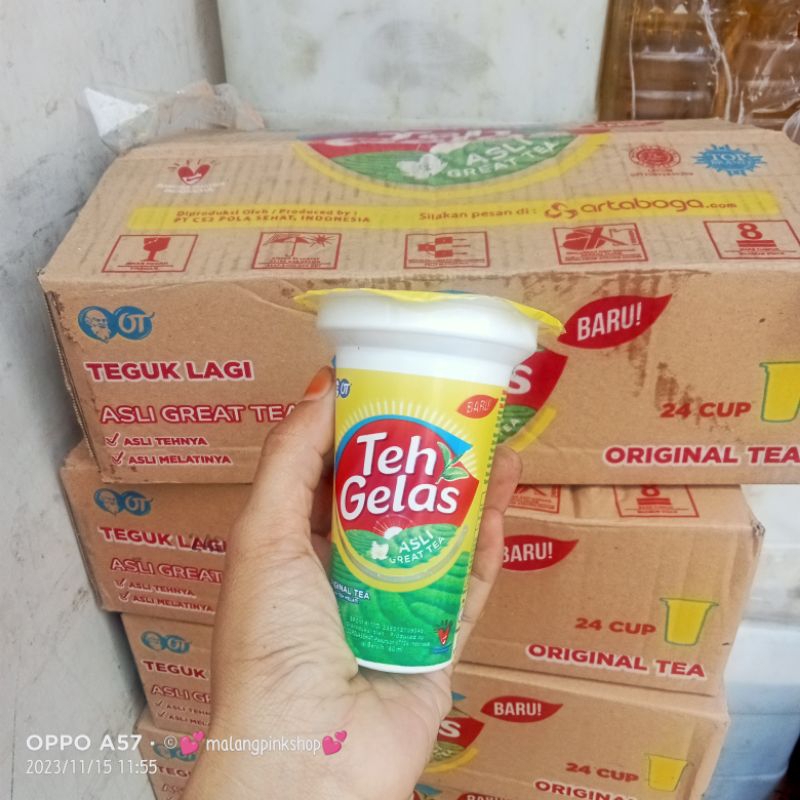 

teh gelas 160ml isi 24