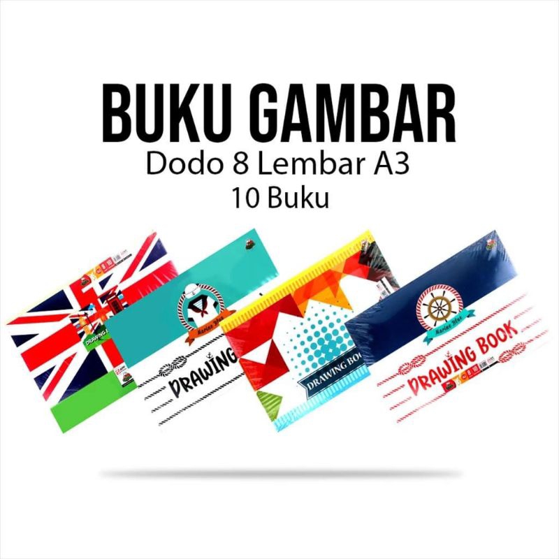

(1PACK=10 BUKU ) BUKU GAMBAR DODO A3 / Drawing Book A3 DODO