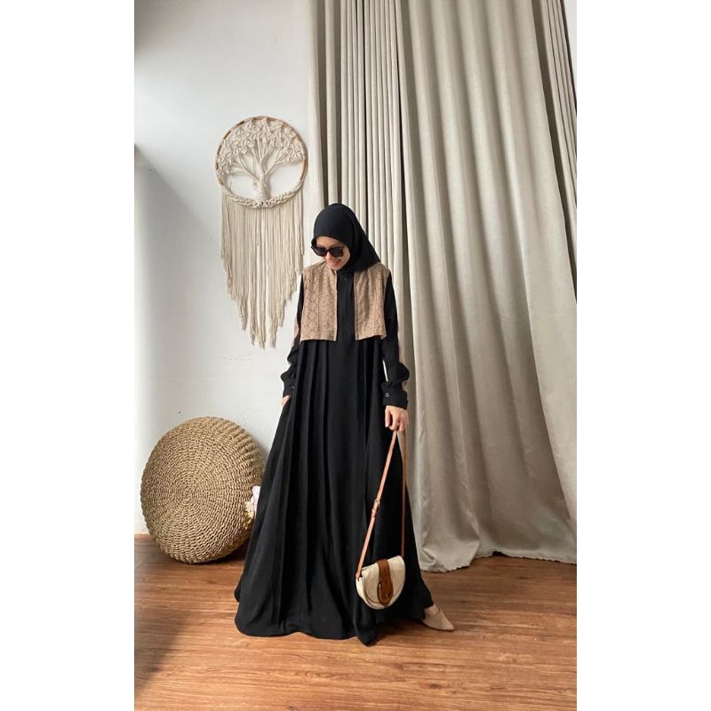 AYUDIA ABAYA | GAMIS KATUN BRUKAT MIX CRINKLE