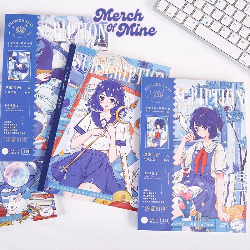

Merch Of Mine - Buku Tulis B5 Karakter Animasi Anime School Girl Dreamy Fantasy