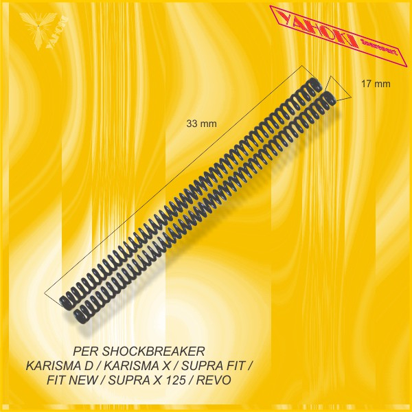 Per Shockbreaker Karisma D / Karisma X / Supra Fit / Fit New / Supra X 125 / Revo  -- Set / isi 2 pc