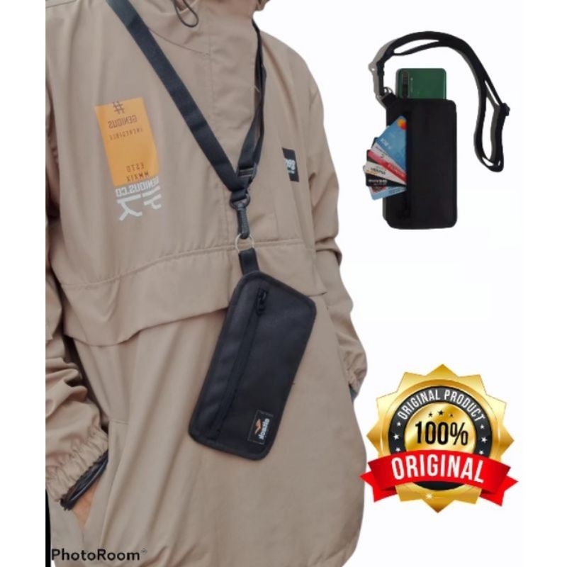 Tas hp dompet kartu pria wanita dompet kunci gantung leher