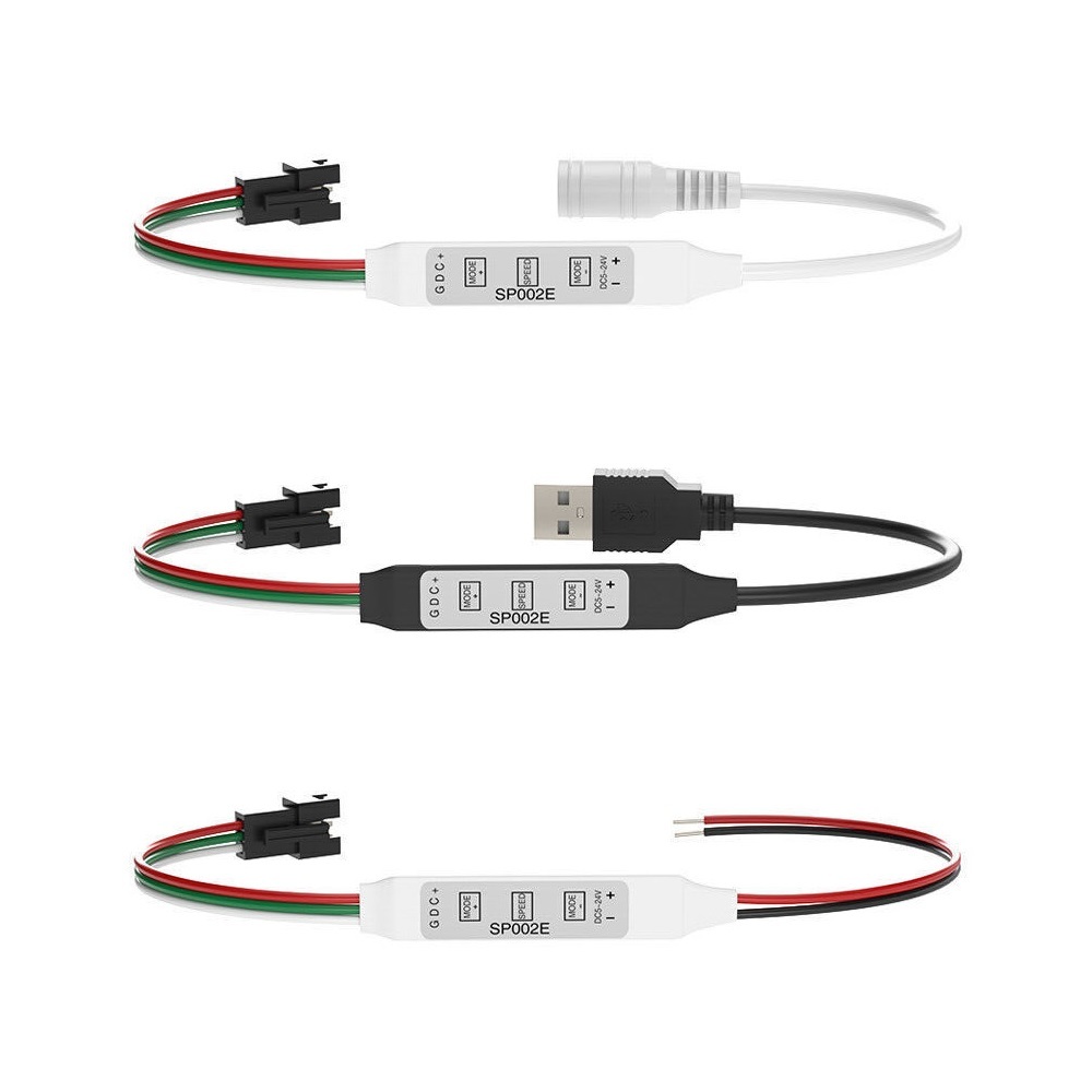 SP002E 3 Key Remote for RGB WS2811 WS2812B Controller - AIFRobotic