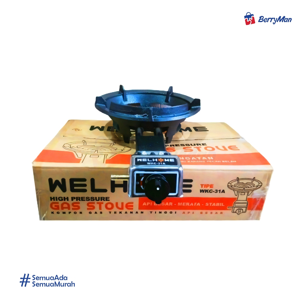 Welhome WKC-31A Kompor Cor Gas Industri Satu Tungku Api BesarPanasMerata