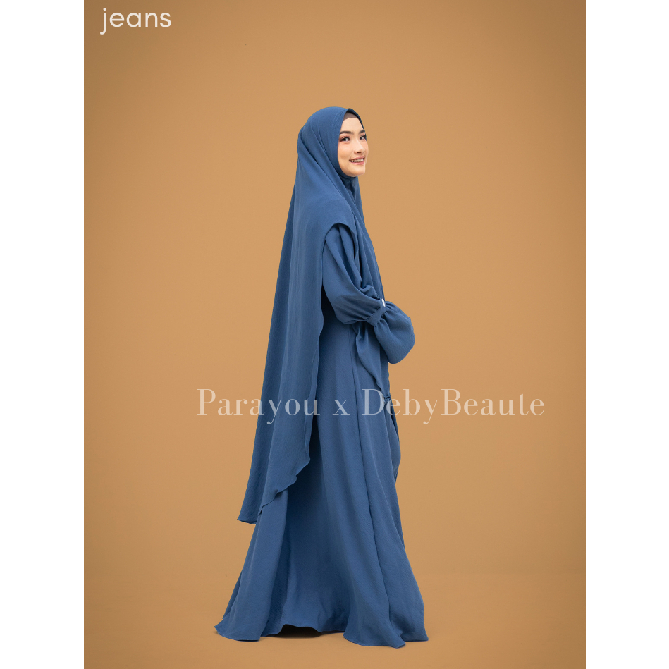 Debybeaute x Almira Series Collection Gamis Set Hijab Syari Terbaru Super Mewah Variasi Cantik Model