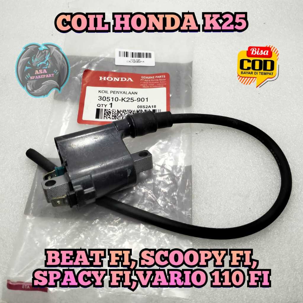 COIL K25 MOTOR HONDA BEAT FI Stater kasar , SCOOPY FI , SPACY FI , VARIO 110 FI , Blade 125 FI , Rev