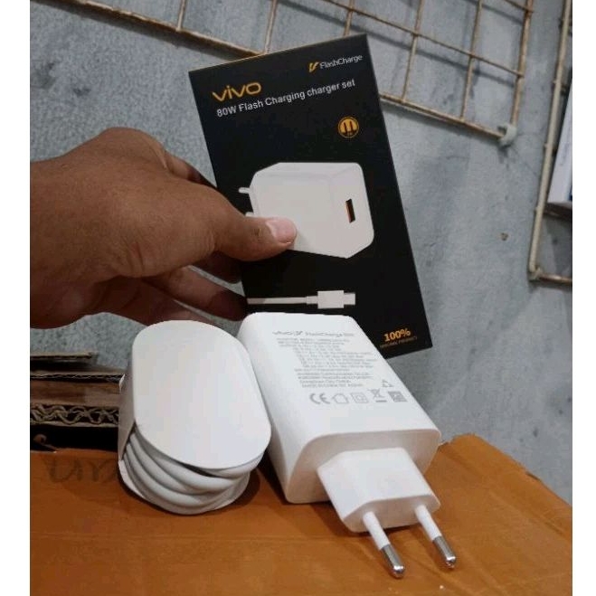 CHARGER VIVO IQOO 11 / Z7 / Z7X / X7 / X80 PRO ORIGINAL FLASH CHARGE (80W)