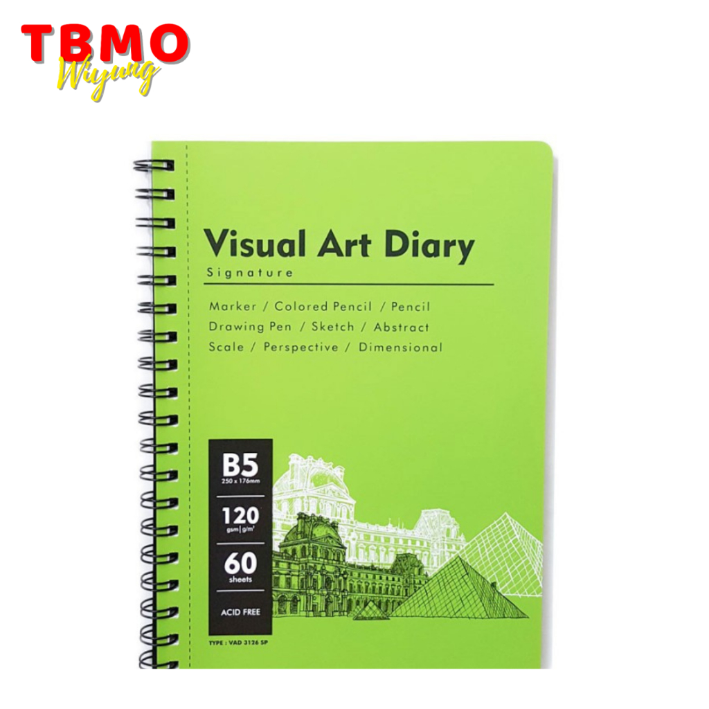 

TBMO V-TEC Visual Art Dairy Sketchbook Spiral B5 Isi 60 Lembar VAD-3126