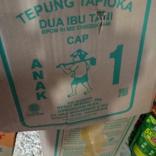 

Tepung Tapioka Cap Ibu Tani/Tepung Sagu Tani/Tepung Kanji 1Kg Dus