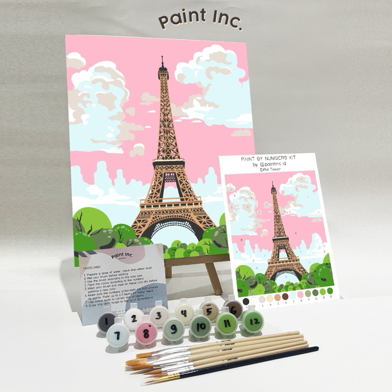 

Paint by Numbers Kit: Eiffel Tower | Paris | Paint Inc. ID | Paint by Number | Hampers | Painting Kit | Valentine
