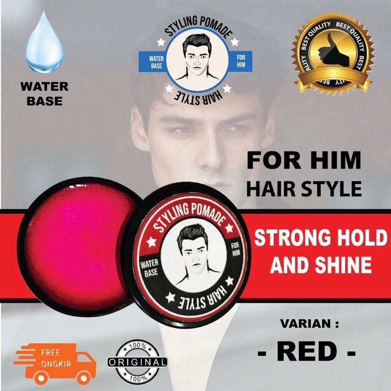 READY WATER BASE &OIL BASE✅INSTANT TERCEPAT COD Pomade Strong Hold and Shine Water Base - Hair style