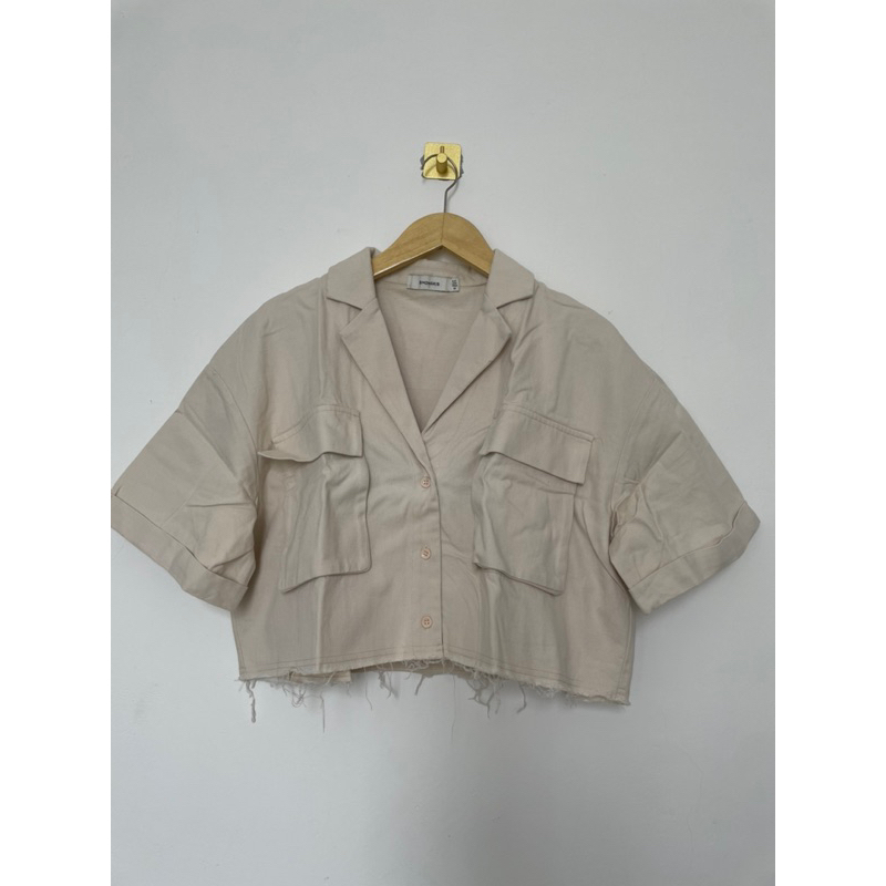 PEELOVED TOP 3MONGKIS SEMI CROPTOP DOUBLE POCKET