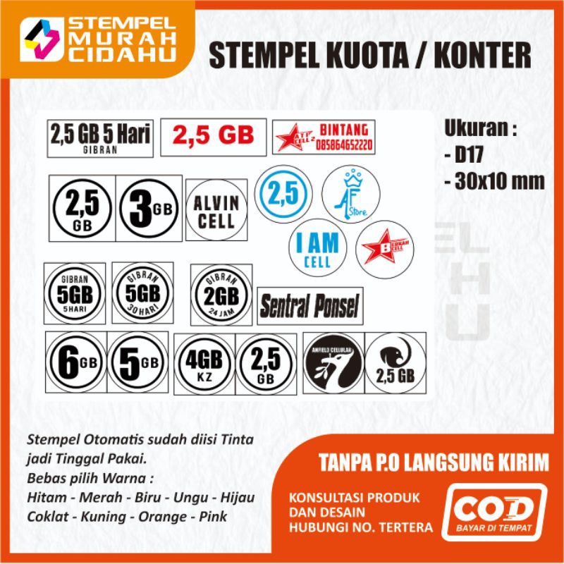 

Stempel Kuota dan Nama Counter | Ukuran D17 atau Gantungan Kunci 30x10mm