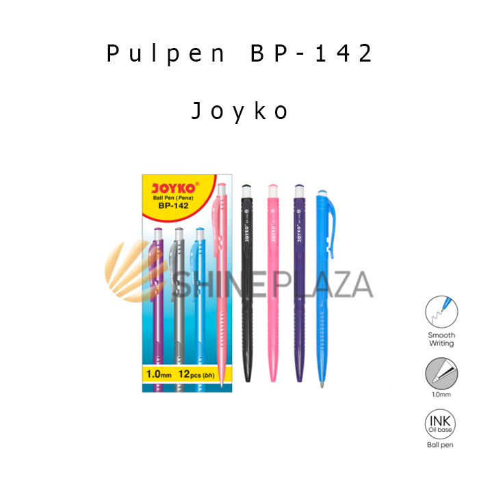 

Pulpen Pena Joyko 1.0mm BP-142 - Bolpen Ball Pen Hitam 1,0 mm