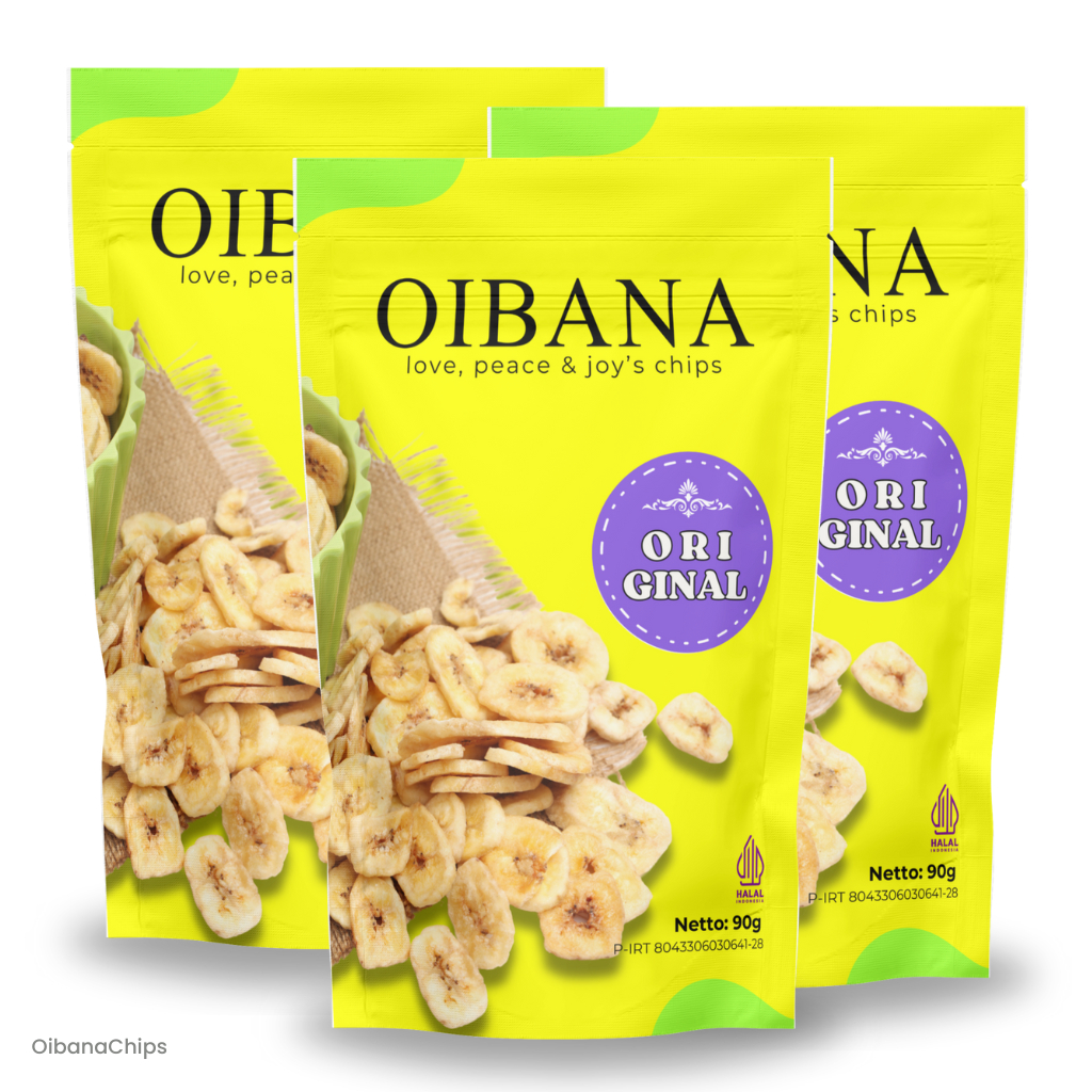 

Paket Hemat Keripik Pisang 90g Oibana Rasa Original 3 Pcs - Oibana Chips 90g Original Package