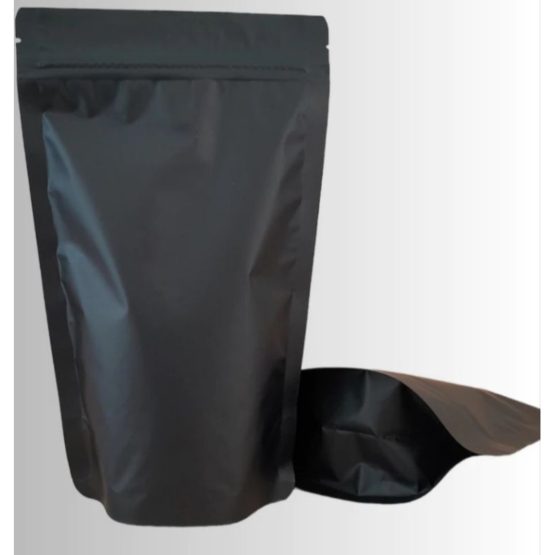Kemasan / Standing Pouch Sealer Hitam Polos