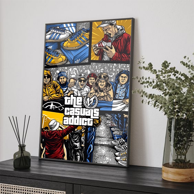 poster dinding aesthetic casual ultras supporter bingkai frameblock - poster frameblock - 012