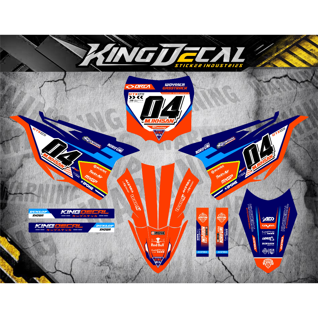DECAL STICKER KX 85 BEBEK STANDAR / DECAL KX 85 / DECAL STIKER VARIASI KX 85
