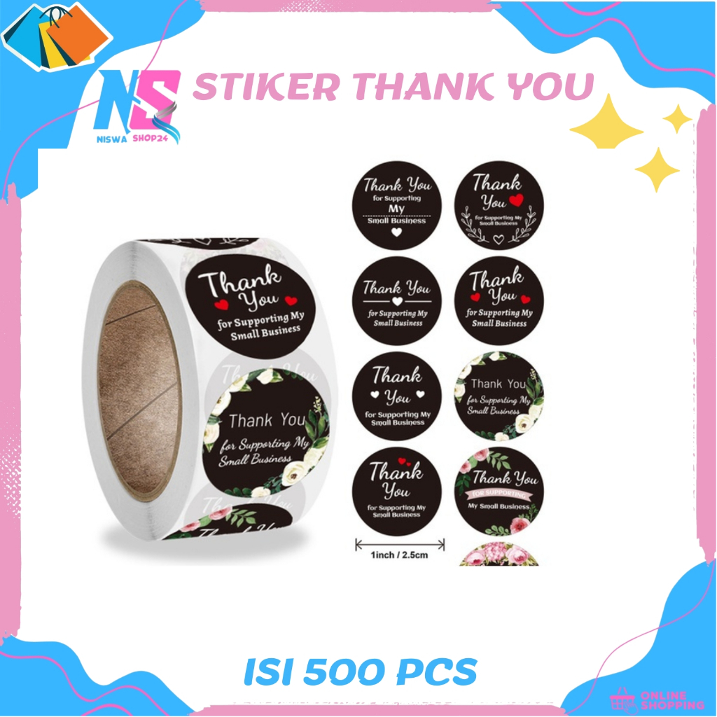 

Stiker Thank You isi 500 pcs