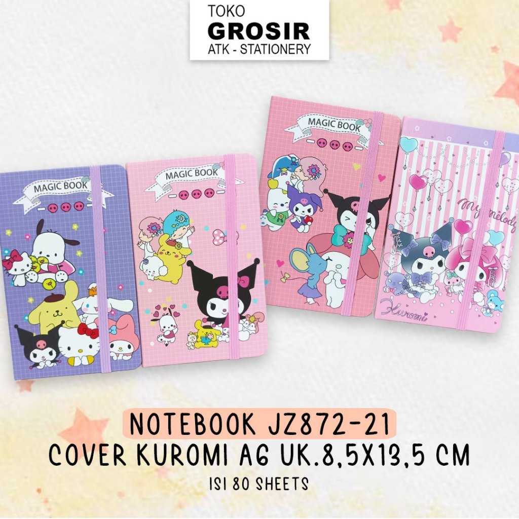 

NOTEBOOK TALI A6 JZ872-21 COVER KUROMI (8,5x13,5cm) / Notebook Kiyowo KuromI