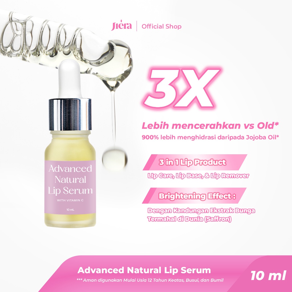 	 JIERA Advanced Natural Lip Serum with Vitamin C Extra Mencerahkan 10ml	