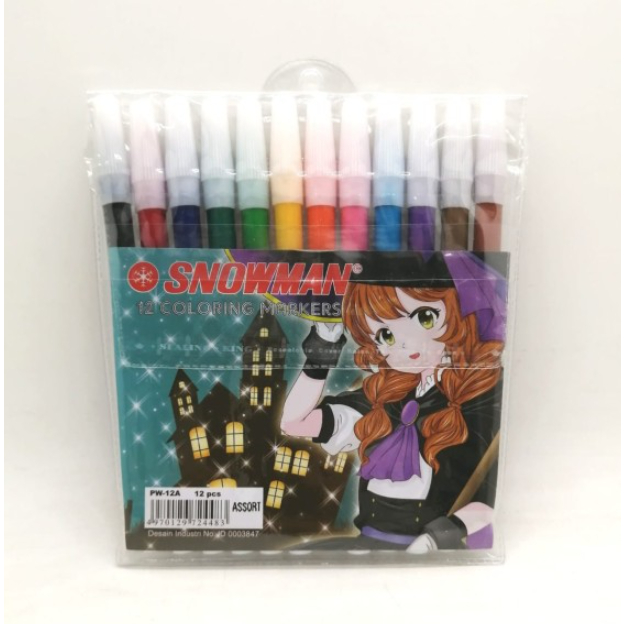 

SPIDOL SNOWMAN 12 WARNA KECIL / SNOWMAN PW-12A / SPIDOL 12 WARNA COLORING