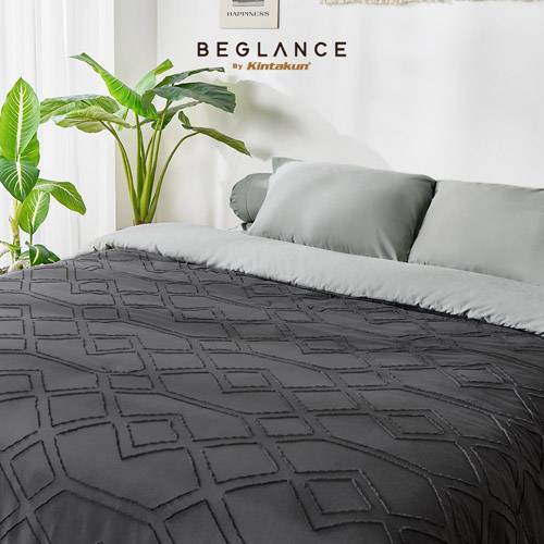 Bedcover Set Kintakun Beglance Microtex Jacquard Ukuran King 180x200 Tinggi 30