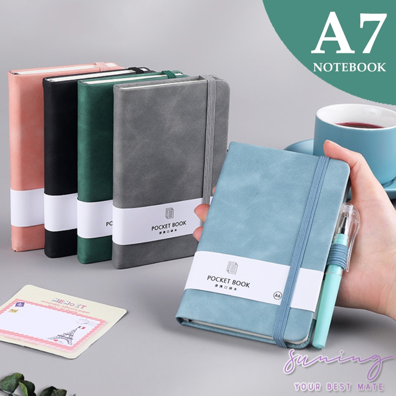

Notebook mini pocket A7 Buku catatan kecil Book aesthetic portable Buku tulis memo agenda Bullet Journal Diary planner -Suning Mall