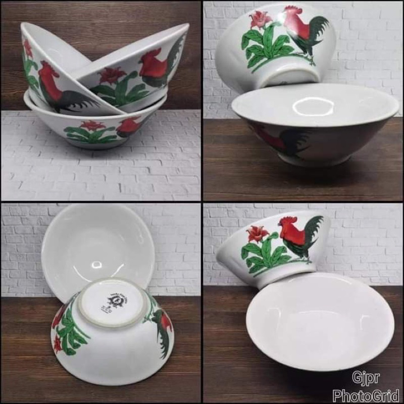 Mangkok Ayam Keramik Lucky / Mangkuk Cap Ayam Jago / Mangkok Ayam Kaca / Mangkok Bakso / Mangkok Mie