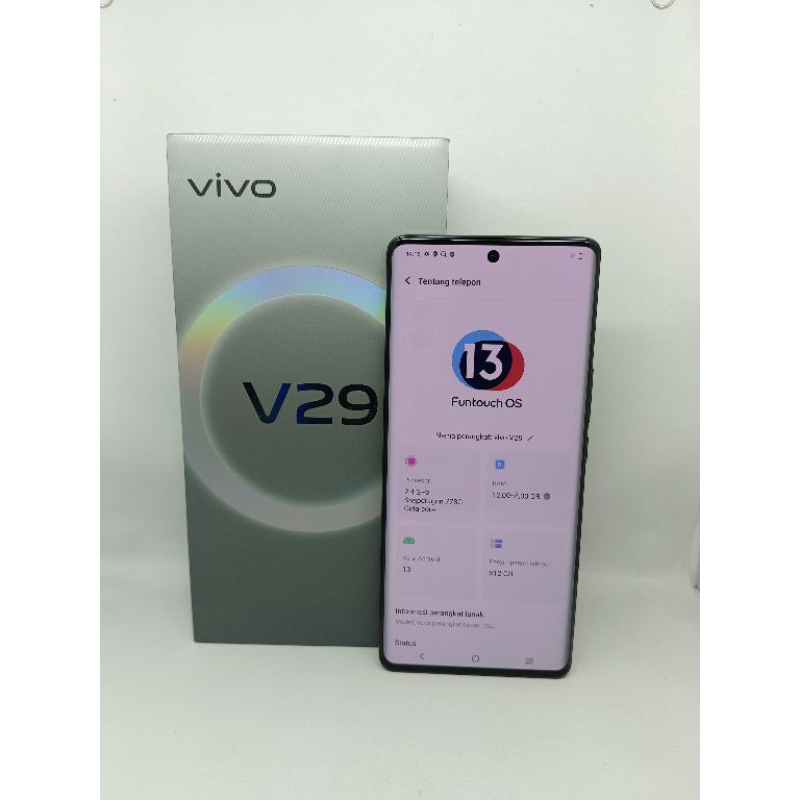 Handphone Vivo V29 5G Ram 12 512 Gb Second Fullshet