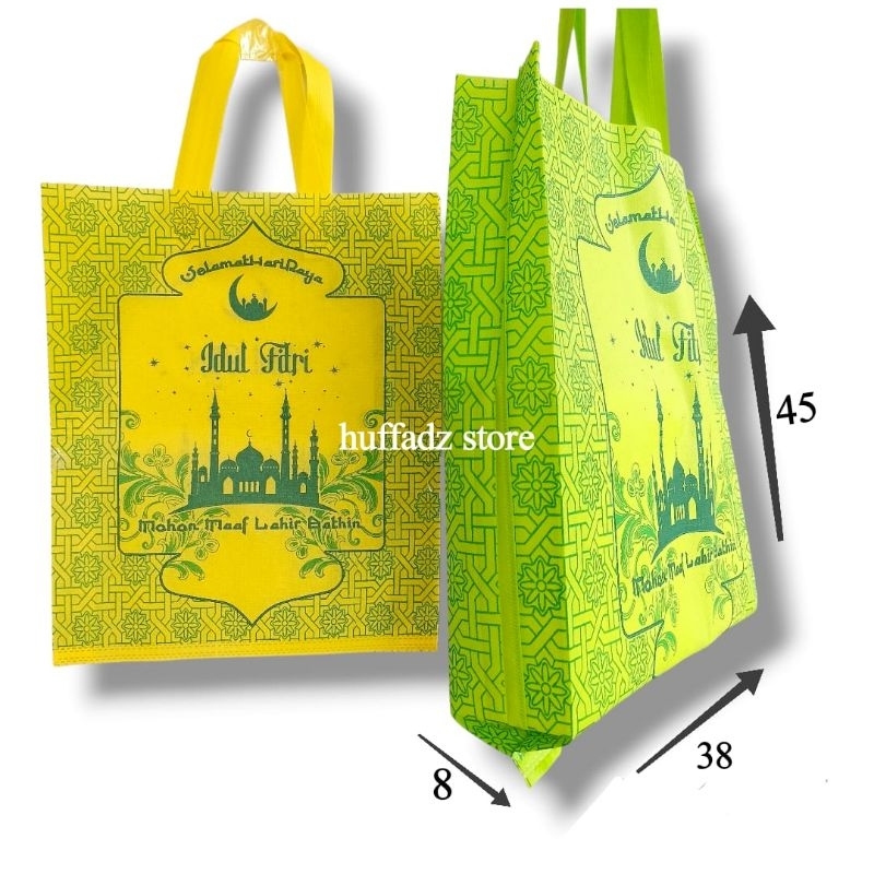 

Tas Goodie Bag Spunbond Edisi Lebaran Idul Fitri 38x45 Size Jumbo