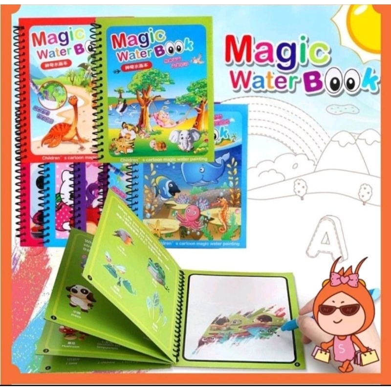 

WATER BOOK MAGIC + PEN BUKU GAMBAR BUKU MENGGAMBAR BUKU WARNA