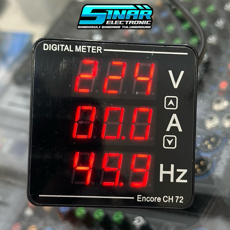 VOLT HZ AMPER METER DIGITAL 72X72 72
