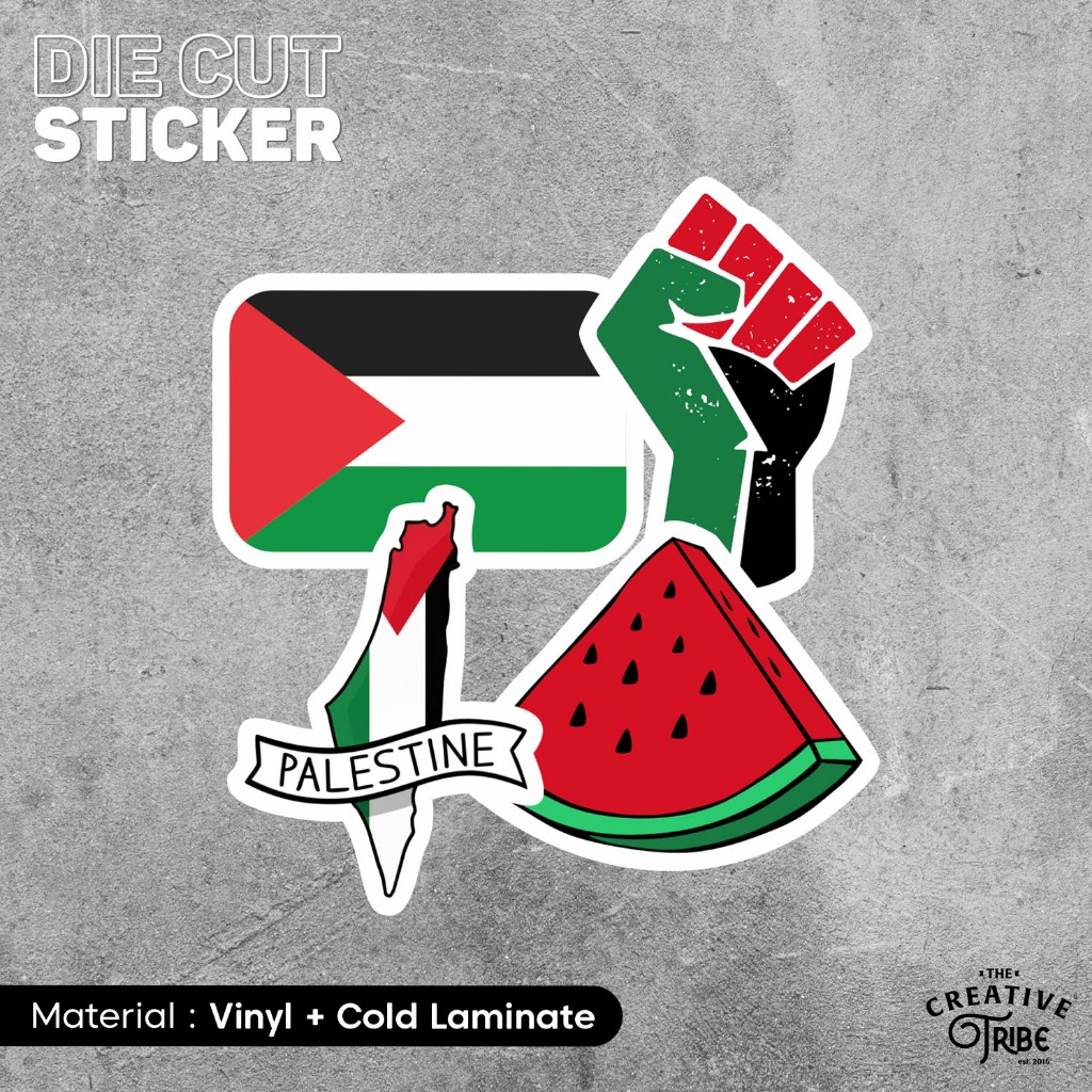 

Palestine - Sticker Vinyl Die Cut - Stiker Laptop Motor Mobil Botol Slap Palestina